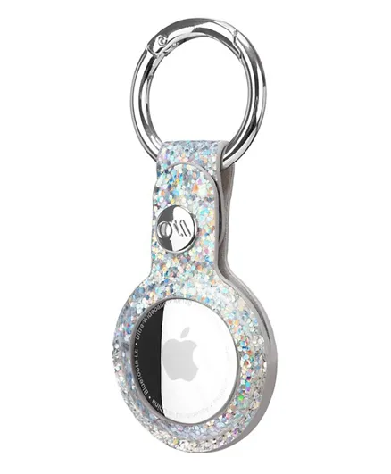 Case-Mate Clip Ring Leather Keychain Apple AirTag Case- Sparkle