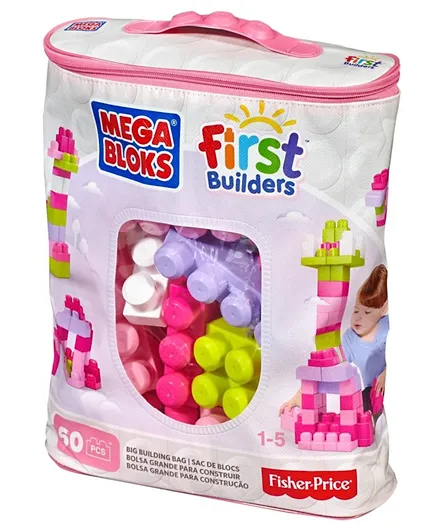 Mega Bloks First Builders Building Bag 60 pieces - Pink