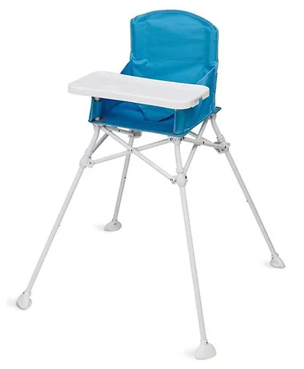 Regalo My Portable High Chair with Tray - Blue and White