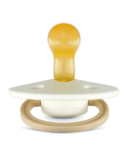 Rebael Fashion Natural Rubber Round Pacifier - Frosty Pearly Lion