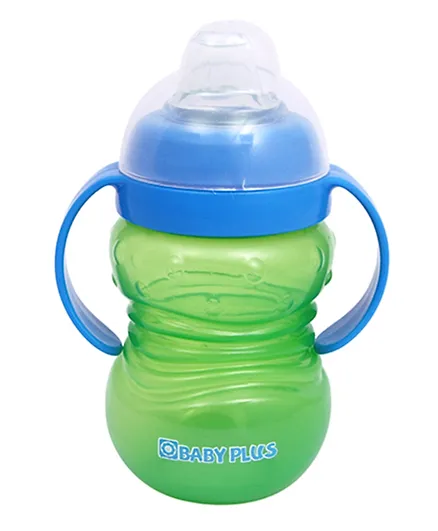 Baby Plus Training Bottle with Handle  Green - 266 ml