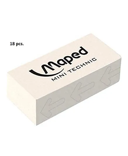 Maped BT Technic 300 Erasers - Pack of 18