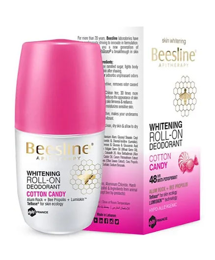 Beesline Whitening Roll-On Deodorant - Cotton Candy 50ml