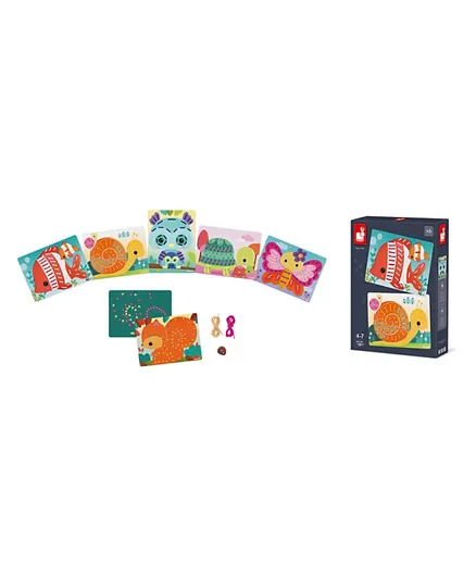 Janod Animal Lacing Cards - Early Years Toy