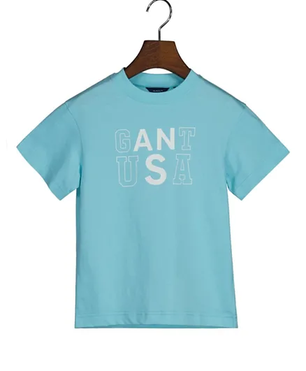 Gant Oversized Gant USA Graphic T-Shirt - Blue