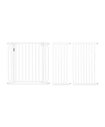 Babysafe Metal Safety LED Gate With 30 cm   45 cm Extension - White