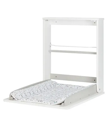 Badabulle Wall Mounted Changing Table with Changing Mat - White