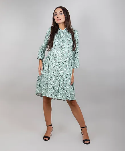 Oh9shop Lola Carli Maternity Dress - Green