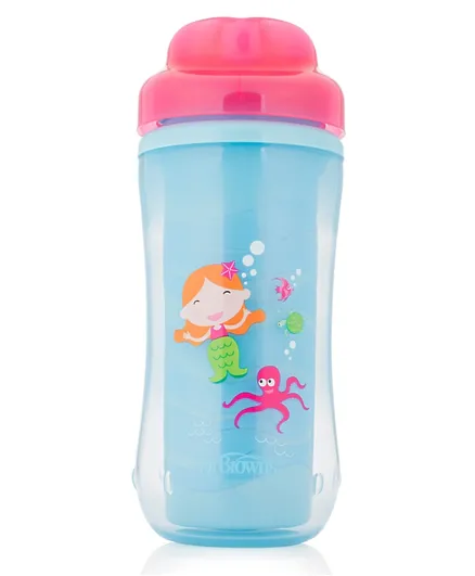 Dr. Brown's Insulated Cup Panda Design Pink & Blue - 300mL