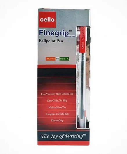 Cello Finegrip Ball Pen 0.7 mm Red - 12 Pieces