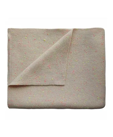 Mushie Knitted Baby Blanket Confetti - Peach