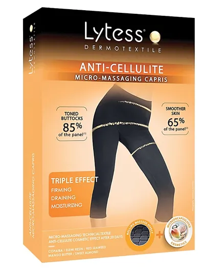 Lytess Anti Cellulite Micro Massaging Capris - Black