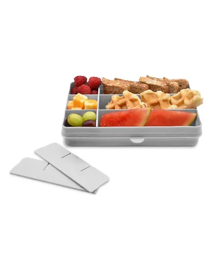 Melii Snackle Box with Removable Divider Grey - 114mL