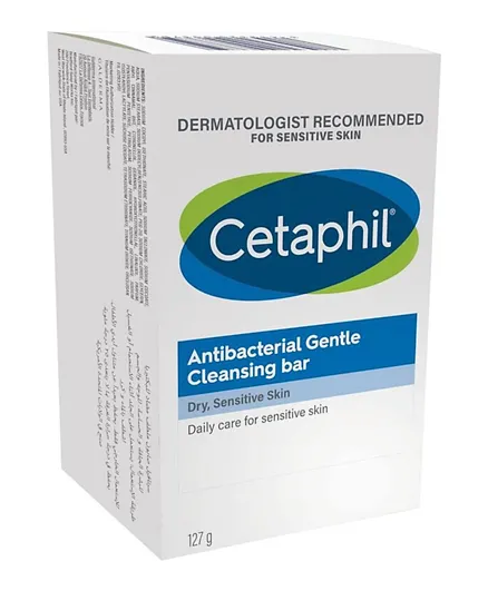 Cetaphil Antibacterial Dry and Sensitive Skin Cleansing Bar - 127g