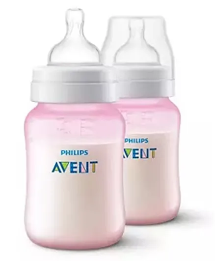 Philips Avent Anti Colic Bottle Pink 2 Pieces - 260mL Each