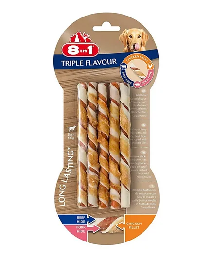 8 in 1 Triple Flavour Chewy Sticks - 113g