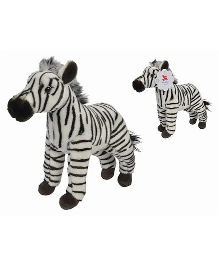 Nicotoy Zebra Plush Doll, Soft Cuddly Animal Toy for Infants, 27cm Height