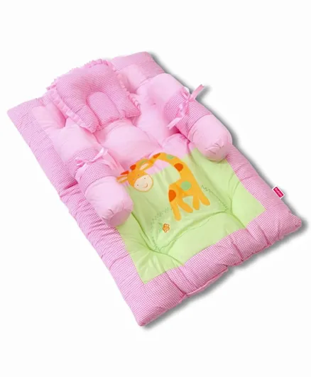 Babyhug Bedding Set Giraffe Patch - Pink