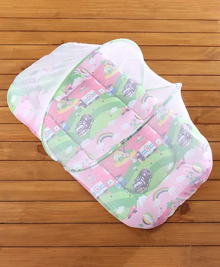 Babyhug Printed Bedding Set with Mosquito