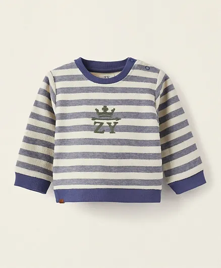 Zippy ZY Striped Sweatshirt for Newborns - Multicolor
