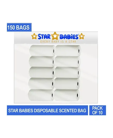 Star Babies Scented Bag White Pack of 10 (150 Bags)