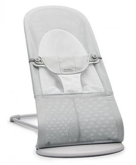 Babybjorn Bouncer Balance with Light Grey Frame  -Silver/White