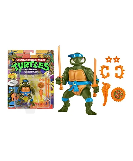 Teenage Mutant Ninja Turtles Original Classic Storage Shell Leonardo Basic Figure - 4 Inches