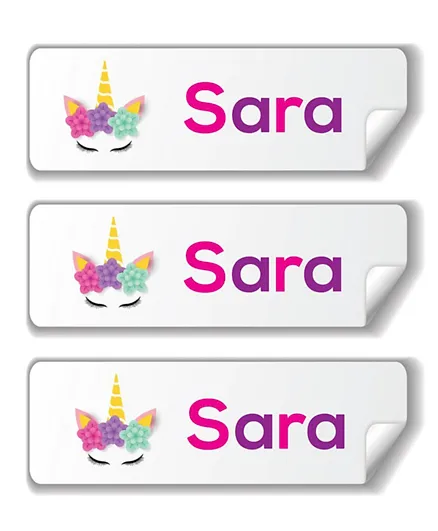 Twinkle Hands Personalized Waterproof Labels Be A Unicorn - 30 Pieces
