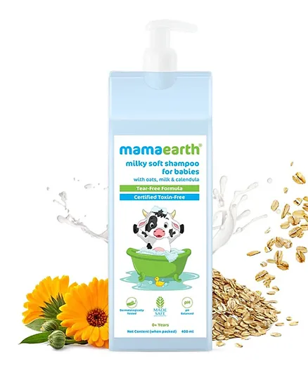 Mamaearth Milky Soft Shampoo with Oats, Milk and Calendula for Babies - 400 ml