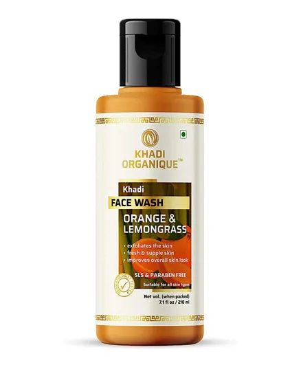 Khadi Organique Orange & Lemongrass Face Wash - 210mL