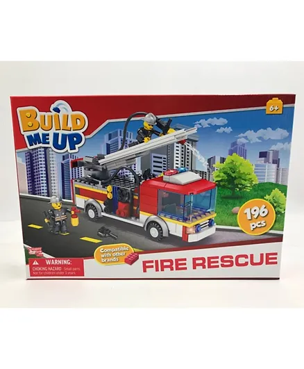 Build Me Up Fire Engine Construction Set - 196 Pieces