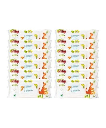 Nuby Baby Wipes Combo - Pack of 12