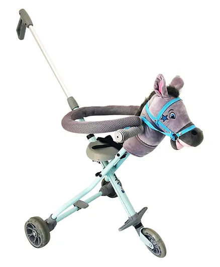 Foaldee The Foldable and Fun Toddler Trike with Plush Horse Head Included - Mint