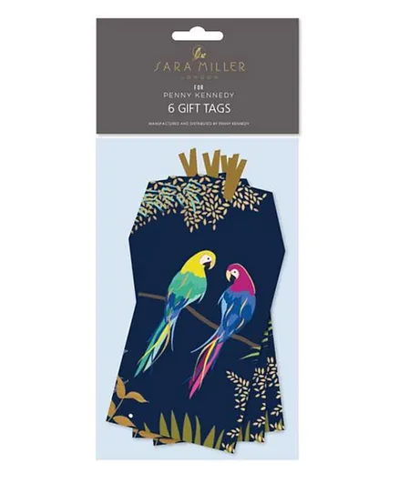 Penny Kennedy Sara Miller Parrot Tag - Pack of 6 Tags