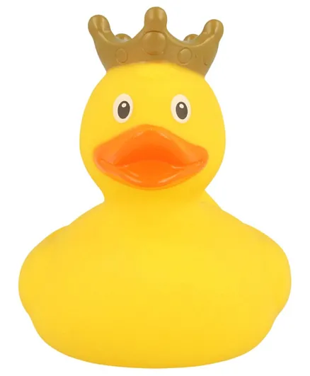 Lilalu Mini Rubber Duck with Crown Bath Toy - Yellow