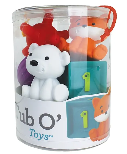 Infantino Tub O Toys Bath Toy Set of 9 - Multicolor