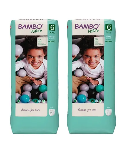 Bambo Nature Eco-Friendly Pants Diapers, XXL Tall - 76 Pants
