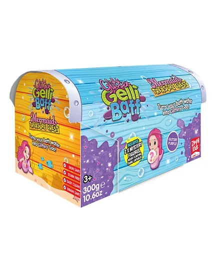 Gelli Baff Mermaid Treasure Chest Box Purple - 150 Grams