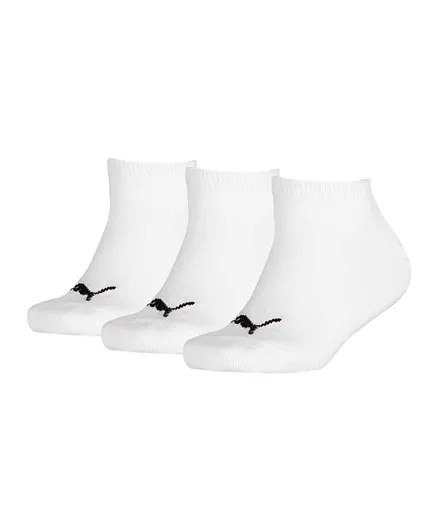 PUMA Pack of 3 Kids’ Quarter Socks - White