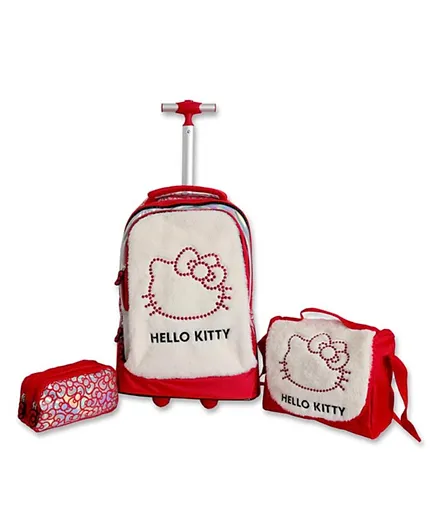 Sanrio Hello Kitty Jewel Premium Trolley Backpack Set - 20 Inches