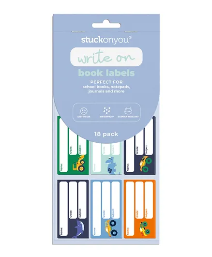 Stuck On You Revs and  Roars Book Labels - 18 Pieces