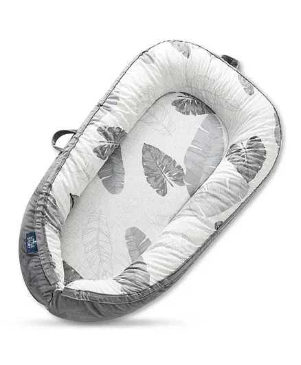 Little Story Soft Breathable Fiberfill Newborn Lounger Bed - Feather Grey