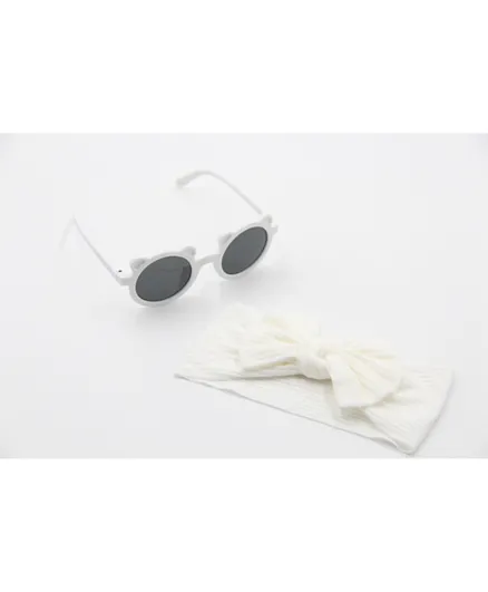 DDANIELA  Ana Glasses and Headband Set For Babies and Girls - White