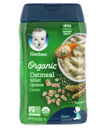 Gerber 2nd Food Cereal Oatmeal Millet Quinoa - 227g