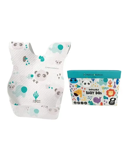 Marcus & Marcus Disposable Bibs Ollie & Pebble - Pack Of 20