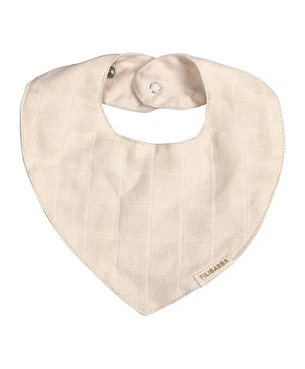 Filibabba Muslin Bib - Nature White