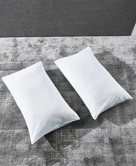 HomeBox Wellington Solid Cotton 2-Piece Pillow Cover Set