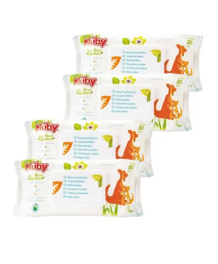 Nuby Baby Wipes Combo - Pack of 4
