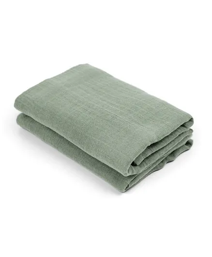 Nuuroo Bao Muslin Cloth 2 Pack Solid - Warm Green