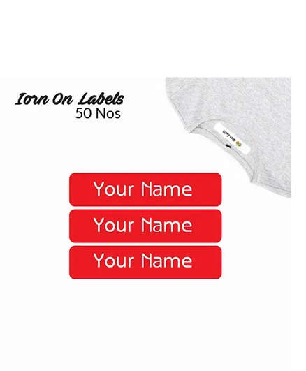 Ajooba Personalised Iron On Clothing Labels ICL 3010 - Pack Of 50